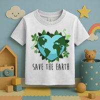 Save The Earth Planet Heart Earth Day Toddler T-Shirt
