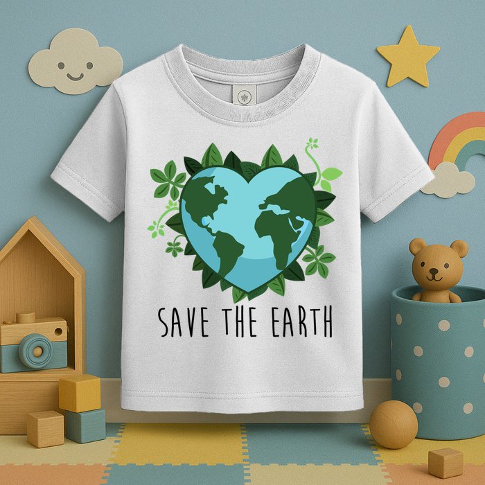 Save The Earth Planet Heart Earth Day Toddler T-Shirt
