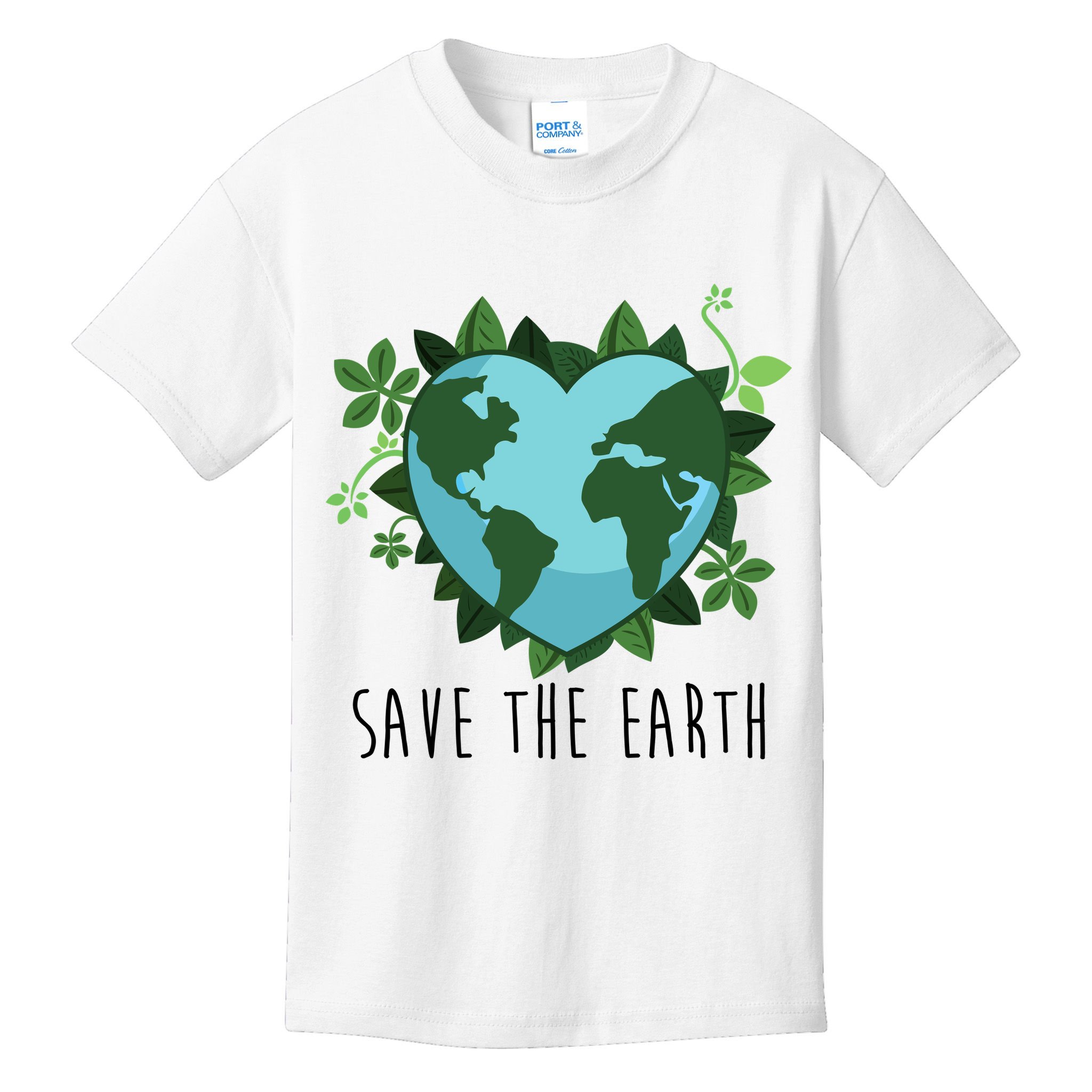 Save The Earth Planet Heart Earth Day Kids T-Shirt