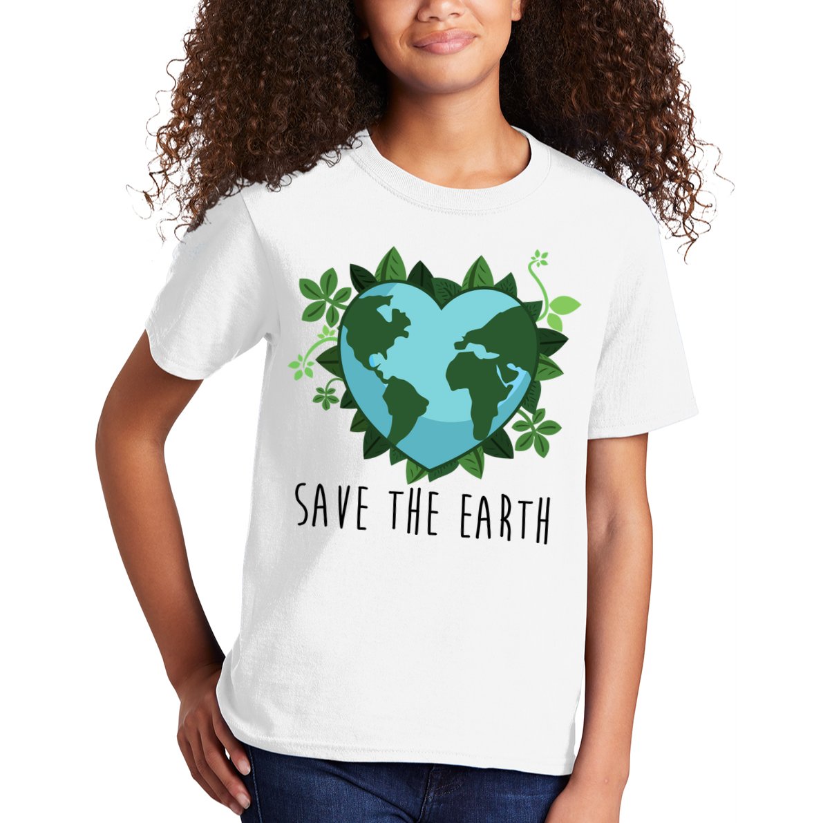 Save The Earth Planet Heart Earth Day Kids T-Shirt