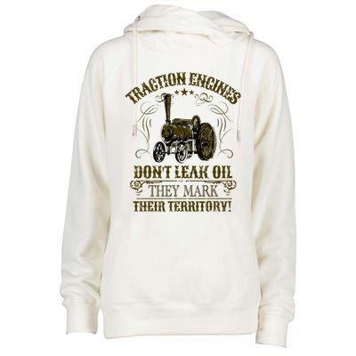 Steam Traction Engine Retirement Idea Steam Engine Womens Funnel Neck Pullover Hood