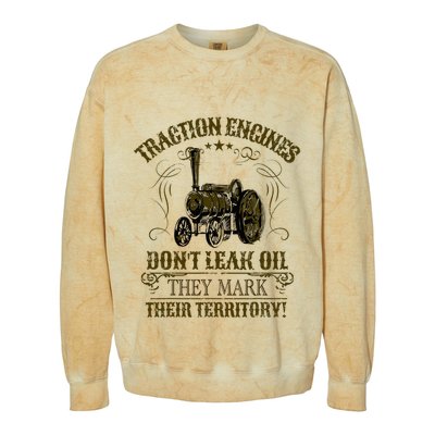 Steam Traction Engine Retirement Idea Steam Engine Colorblast Crewneck Sweatshirt