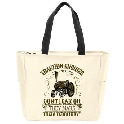 Steam Traction Engine Retirement Idea Steam Engine Zip Tote Bag