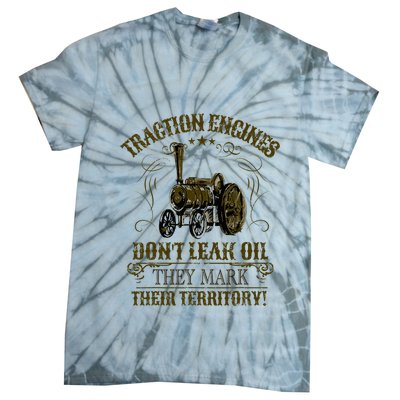 Steam Traction Engine Retirement Idea Steam Engine Tie-Dye T-Shirt