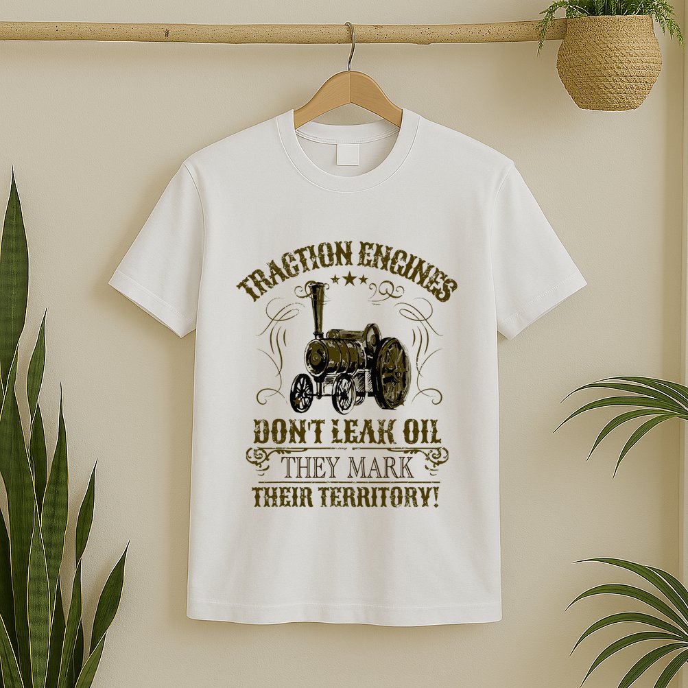 Steam Traction Engine Retirement Idea Steam Engine T-Shirt