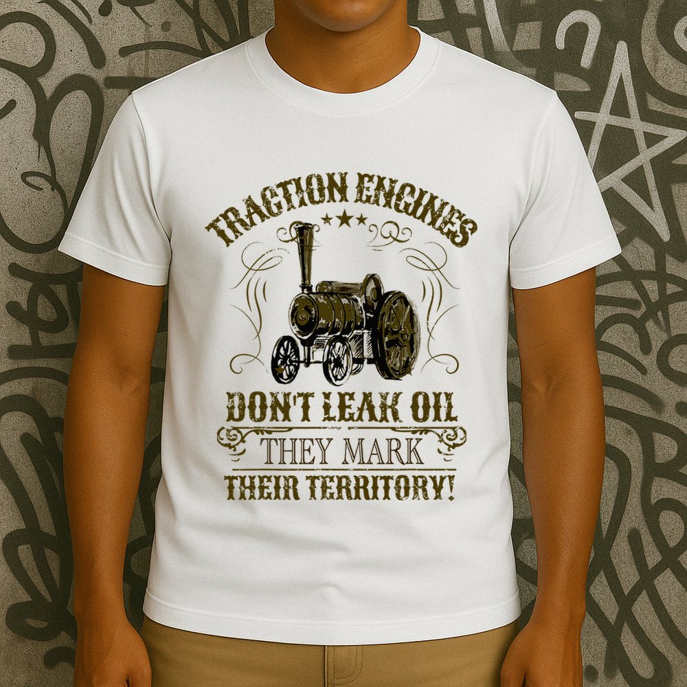 Steam Traction Engine Retirement Idea Steam Engine T-Shirt