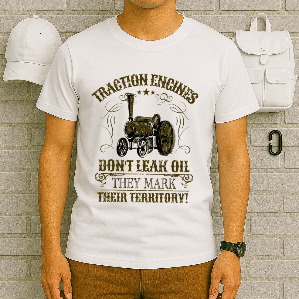 Steam Traction Engine Retirement Idea Steam Engine T-Shirt