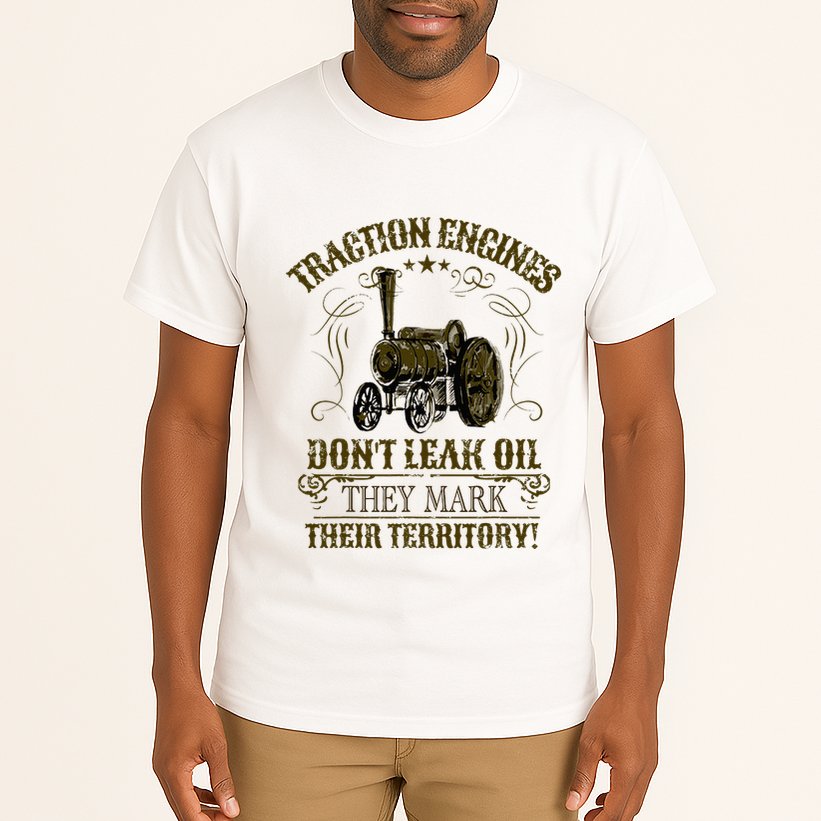 Steam Traction Engine Retirement Idea Steam Engine Tall T-Shirt
