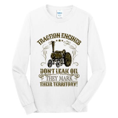Steam Traction Engine Retirement Idea Steam Engine Tall Long Sleeve T-Shirt