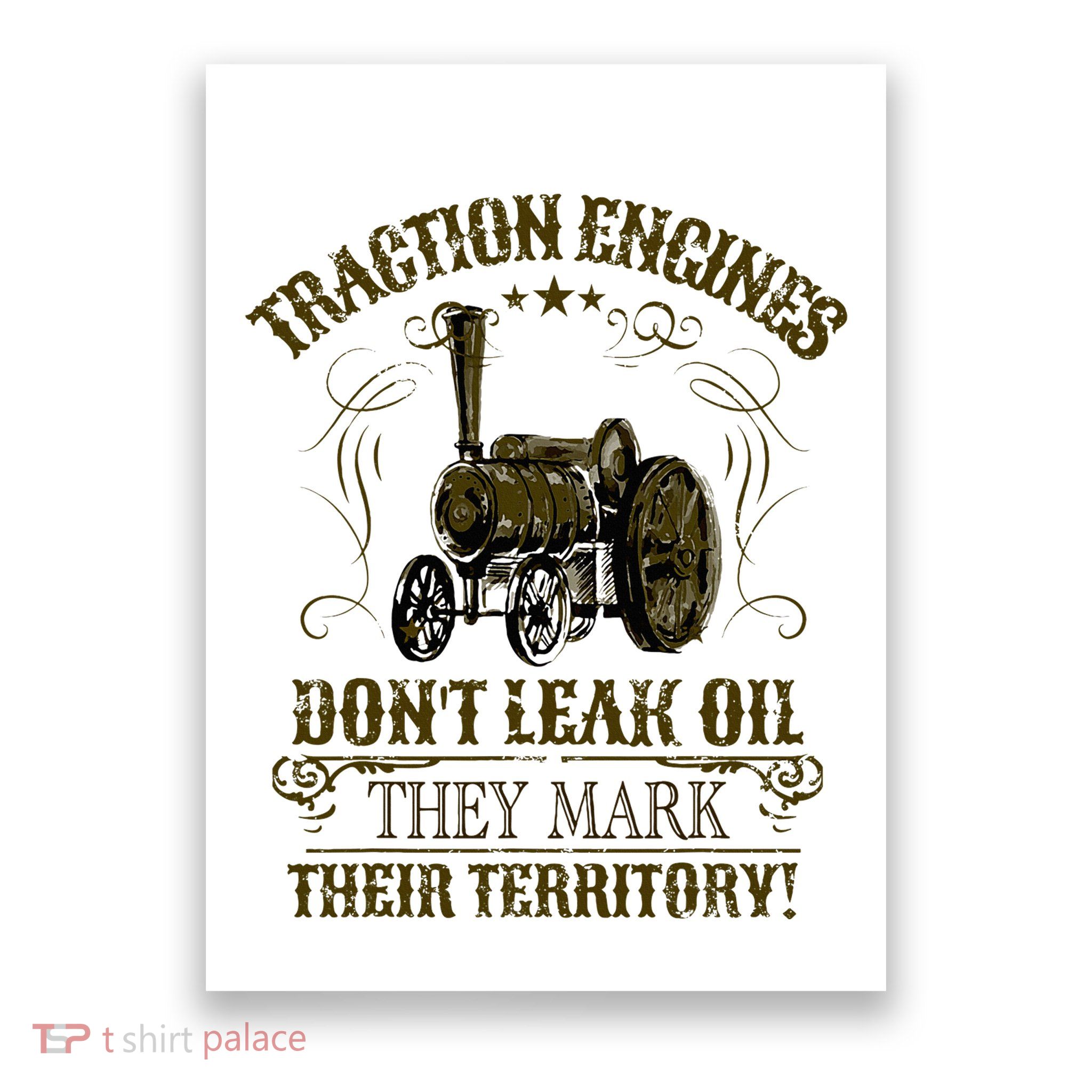 Steam Traction Engine Retirement Idea Steam Engine Poster