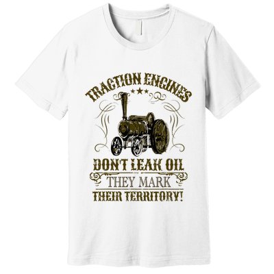 Steam Traction Engine Retirement Idea Steam Engine Premium T-Shirt