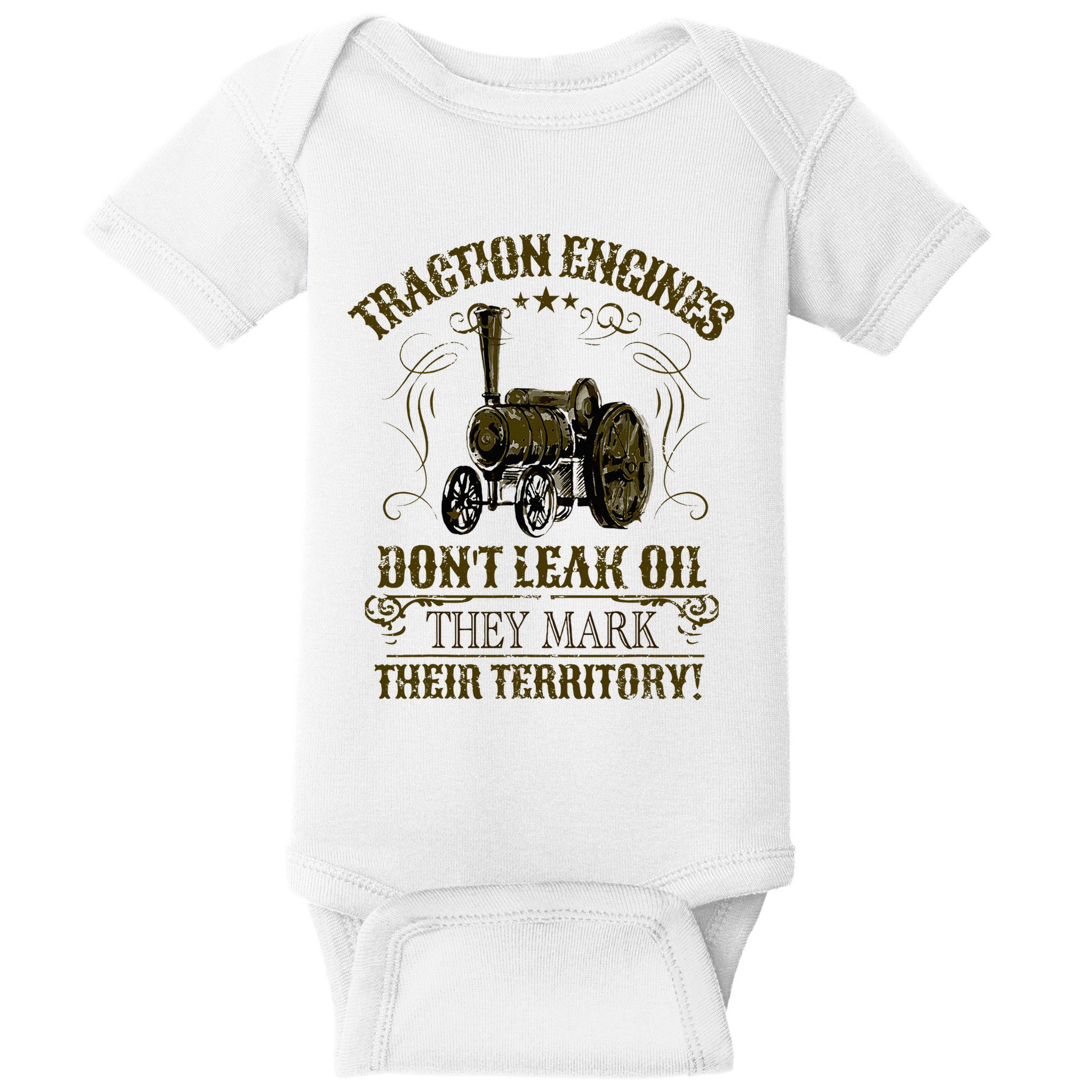 Steam Traction Engine Retirement Idea Steam Engine Baby Bodysuit