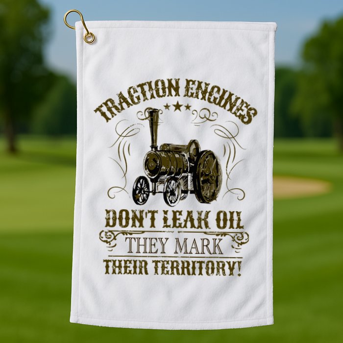 Steam Traction Engine Retirement Idea Steam Engine Golf Towel