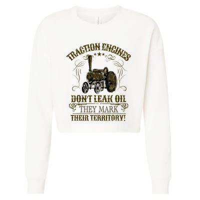 Steam Traction Engine Retirement Idea Steam Engine Cropped Pullover Crew