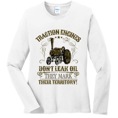 Steam Traction Engine Retirement Idea Steam Engine Ladies Long Sleeve Shirt