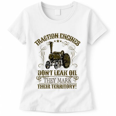 Steam Traction Engine Retirement Idea Steam Engine Womens T-Shirt