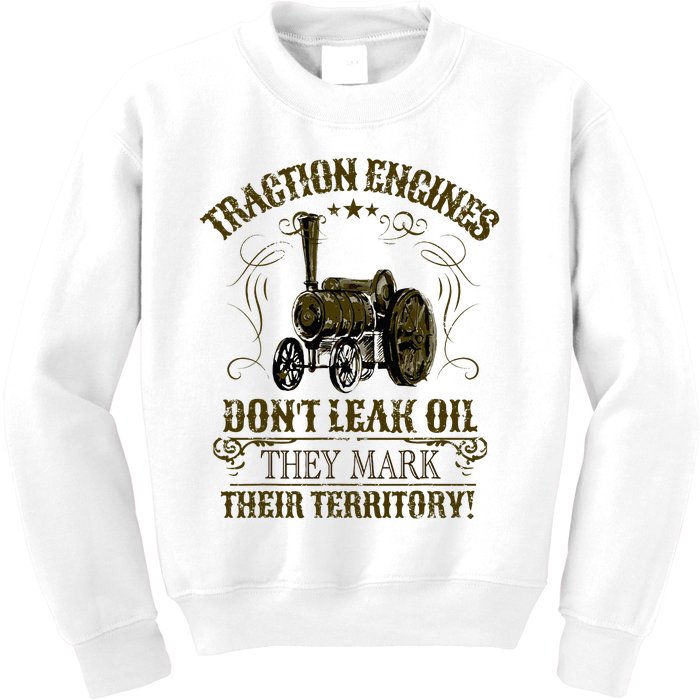 Steam Traction Engine Retirement Idea Steam Engine Kids Sweatshirt