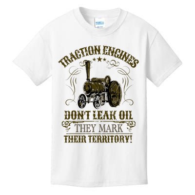 Steam Traction Engine Retirement Idea Steam Engine Kids T-Shirt