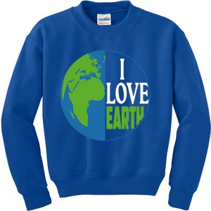 Save The Earth Day Everyday I Love Mother Earth Planet Earth Gift Kids Sweatshirt