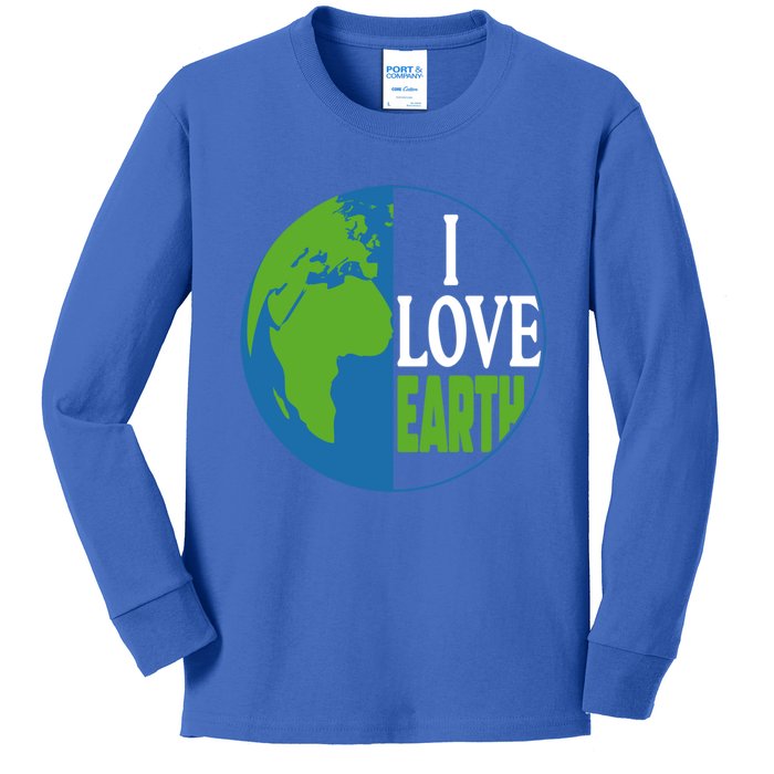 Save The Earth Day Everyday I Love Mother Earth Planet Earth Gift Kids Long Sleeve Shirt