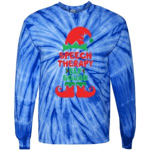 Speech Therapy Elf Squad Slp Speech Therapist Christmas Great Gift Tie-Dye Long Sleeve Shirt