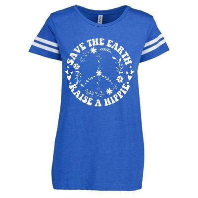 Save The Earth Raise A Hippie Earth Day Enza Ladies Jersey Football T-Shirt