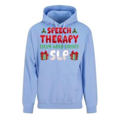 Speech Therapy Every Word Slp Speech Therapists Christmas Cute Gift Unisex Surf Hoodie