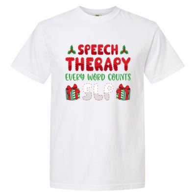 Speech Therapy Every Word Slp Speech Therapists Christmas Cute Gift Garment-Dyed Heavyweight T-Shirt