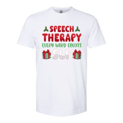 Speech Therapy Every Word Slp Speech Therapists Christmas Cute Gift Softstyle CVC T-Shirt