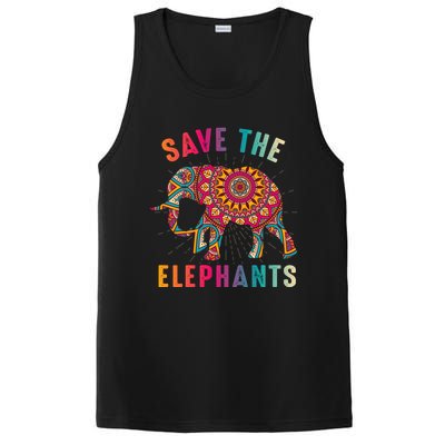 Save The Elephants Earth Day Climate Change Cool Gift PosiCharge Competitor Tank