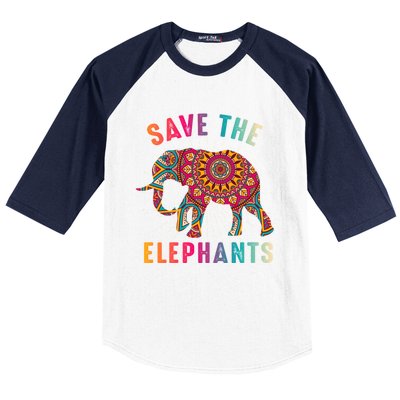 Save The Elephants Earth Day Climate Change Cool Gift Baseball Sleeve Shirt