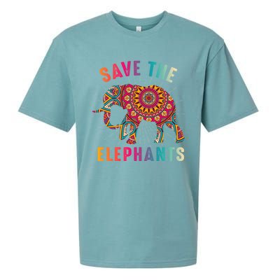 Save The Elephants Earth Day Climate Change Cool Gift Sueded Cloud Jersey T-Shirt