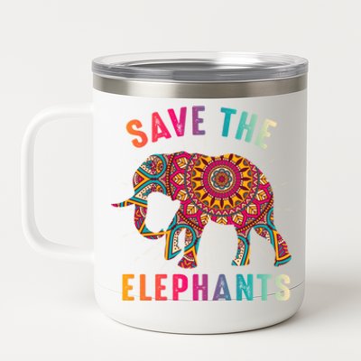 Save The Elephants Earth Day Climate Change Cool Gift 12 oz Stainless Steel Tumbler Cup