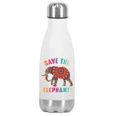 Save The Elephants Earth Day Climate Change Cool Gift Stainless Steel Insulated Water Bottle