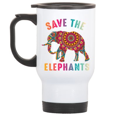 Save The Elephants Earth Day Climate Change Cool Gift Stainless Steel Travel Mug