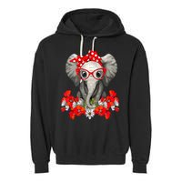 Save The Elephants Elephant Mom Red Bow Garment-Dyed Fleece Hoodie