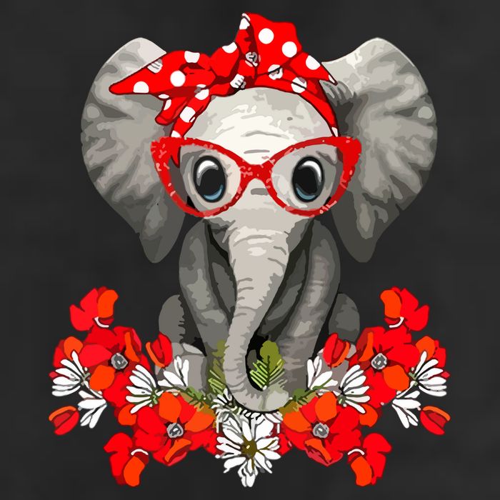 Save The Elephants Elephant Mom Red Bow Garment-Dyed Fleece Hoodie