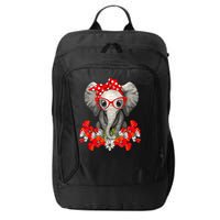 Save The Elephants Elephant Mom Red Bow City Backpack