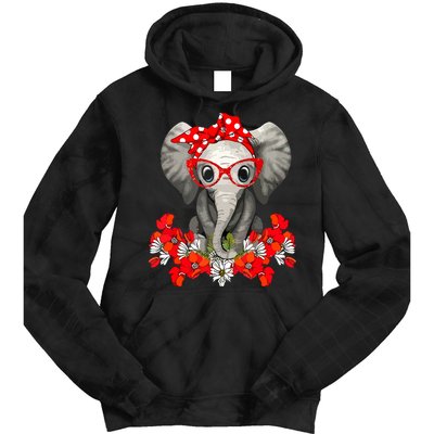 Save The Elephants Elephant Mom Red Bow Tie Dye Hoodie