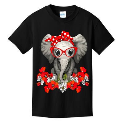Save The Elephants Elephant Mom Red Bow Kids T-Shirt