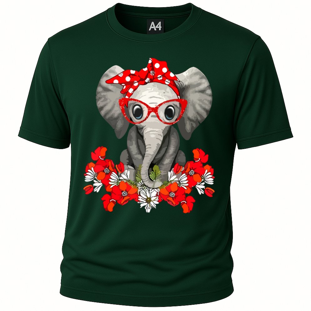 Save The Elephants Elephant Mom Red Bow Performance Shirt