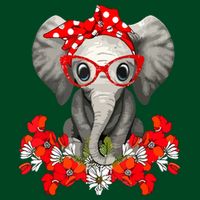 Save The Elephants Elephant Mom Red Bow Apron