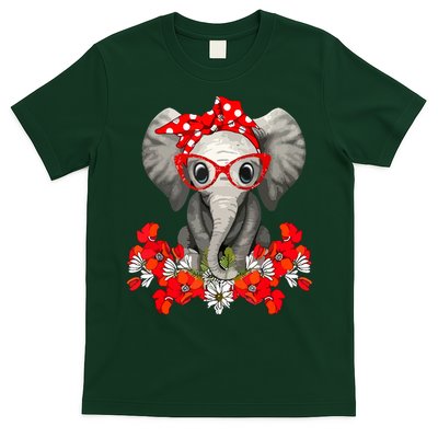 Save The Elephants Elephant Mom Red Bow T-Shirt