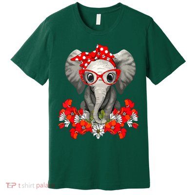 Save The Elephants Elephant Mom Red Bow Premium T-Shirt