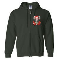 Save The Elephants Elephant Mom Red Bow Full Zip Hoodie