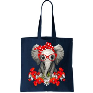 Save The Elephants Elephant Mom Red Bow Tote Bag