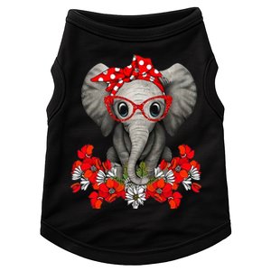 Save The Elephants Elephant Mom Red Bow Woman Doggie Tank