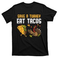 Save Turkey Eat Tacos Mexican Funny Thanksgiving Day T-Shirt