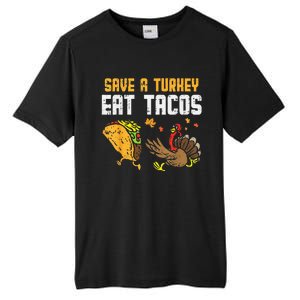 Save Turkey Eat Tacos Mexican Funny Thanksgiving Day Tall Fusion ChromaSoft Performance T-Shirt