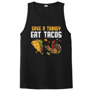 Save Turkey Eat Tacos Mexican Funny Thanksgiving Day PosiCharge Competitor Tank